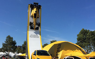 Renault F1 Race Car vertical Rigged At the Australian Grand Prix